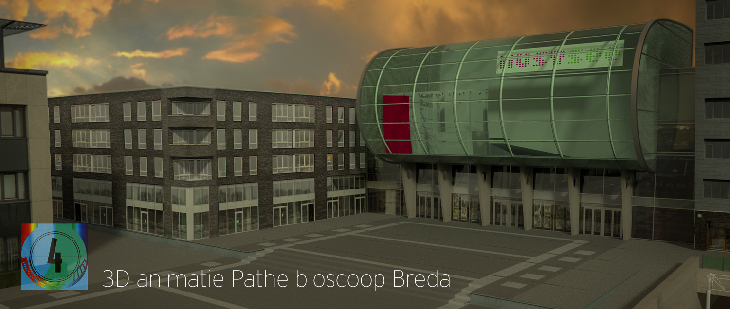 3D Animatie over Pathe Cinemas Breda
